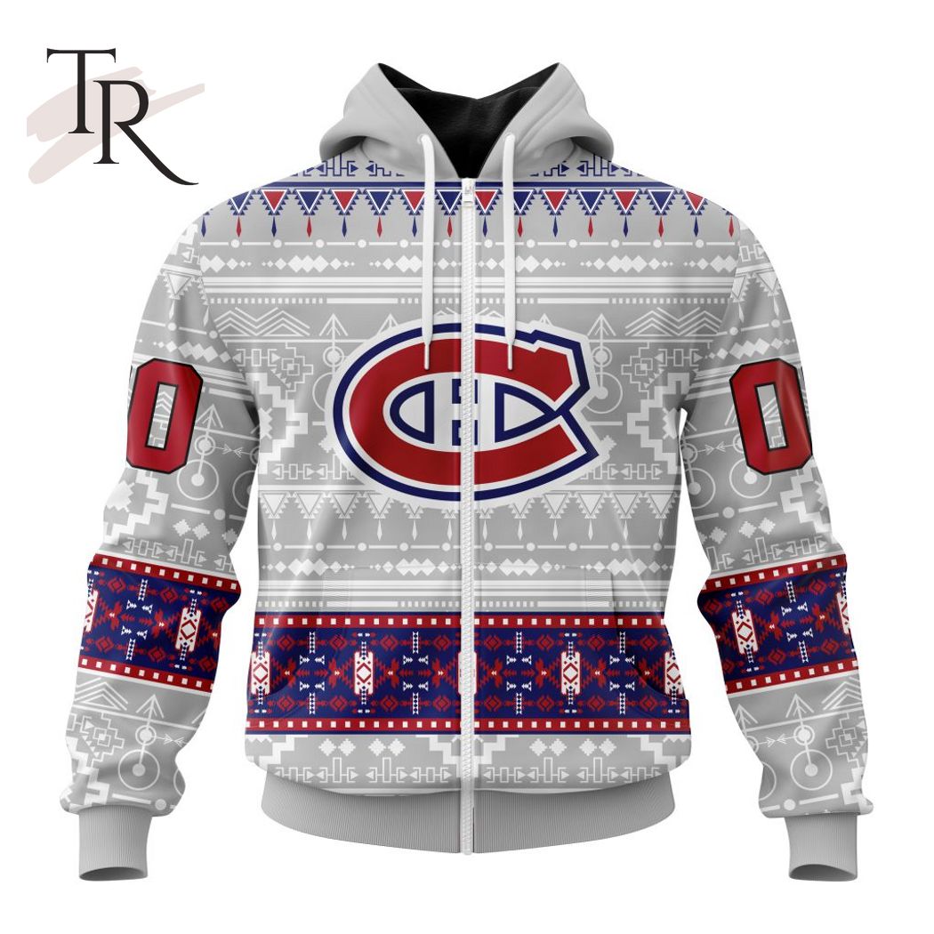 New 2025 NEW] ized NHL Montreal Canadiens Special Native Design Custom Hoodie - Image 2